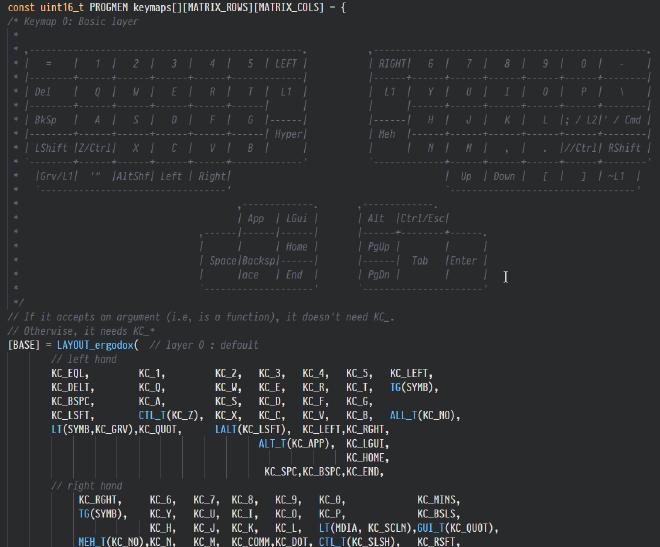 Example Keyboard Layout Code